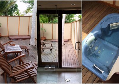 Veligandu Terrasse und Jakuzzi