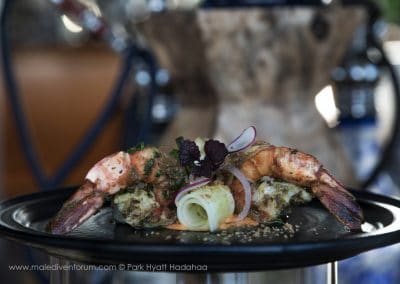 Park Hyatt Maldives Hadahaa Prawn