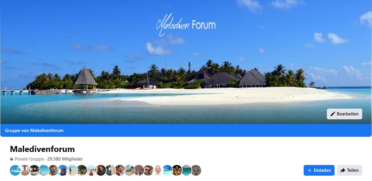 Maledivenforum Facebook-Gruppe